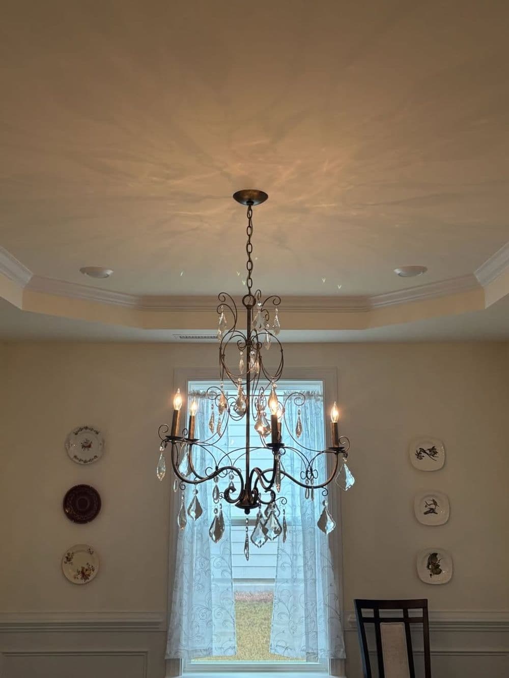 Gallery photos for Elegant Crystal Chandelier Installation in Chapel Hill: Image #1