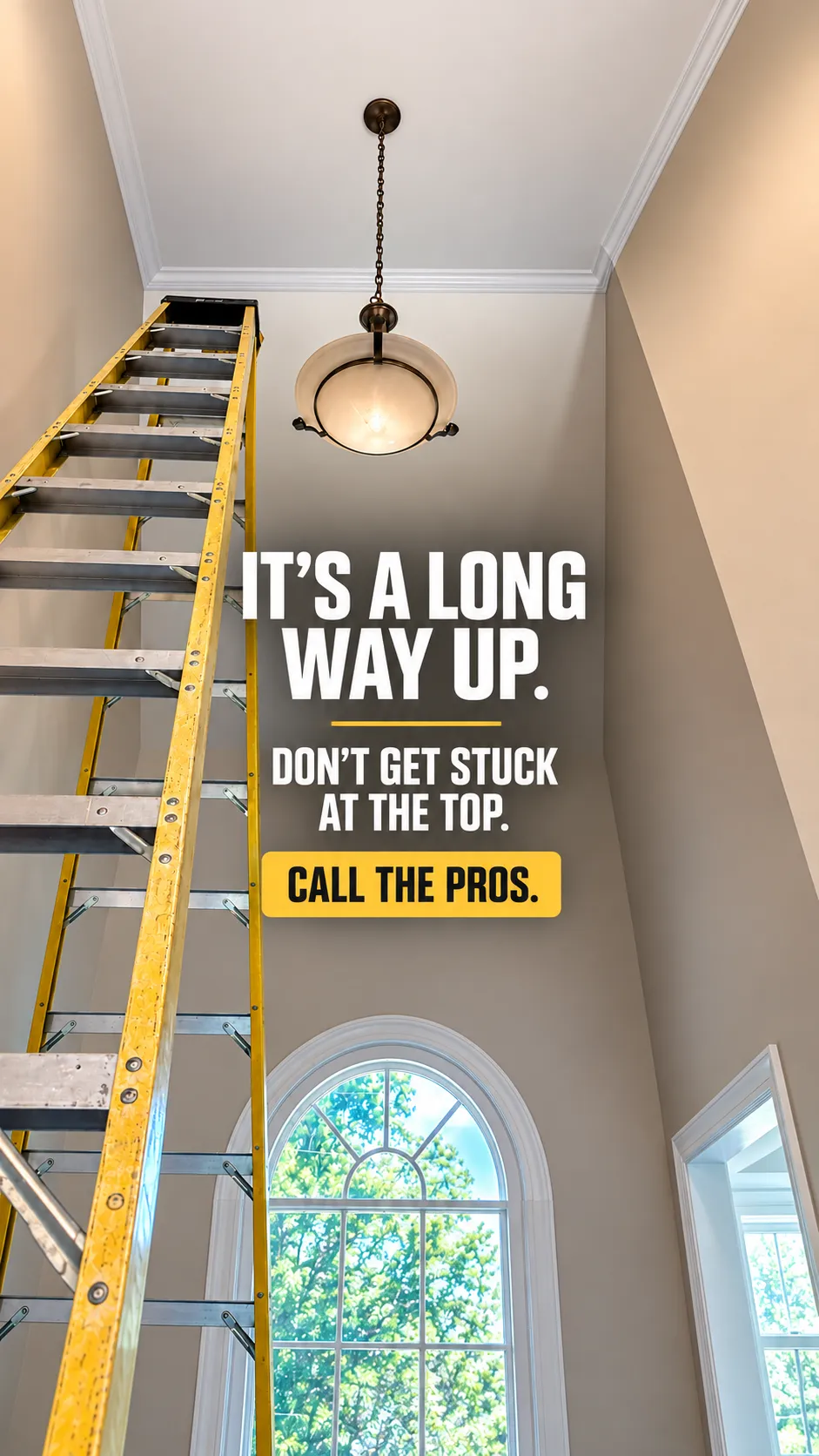 High Ceiling Light Fixture Installation: Why It’s Best to Call a Professional image