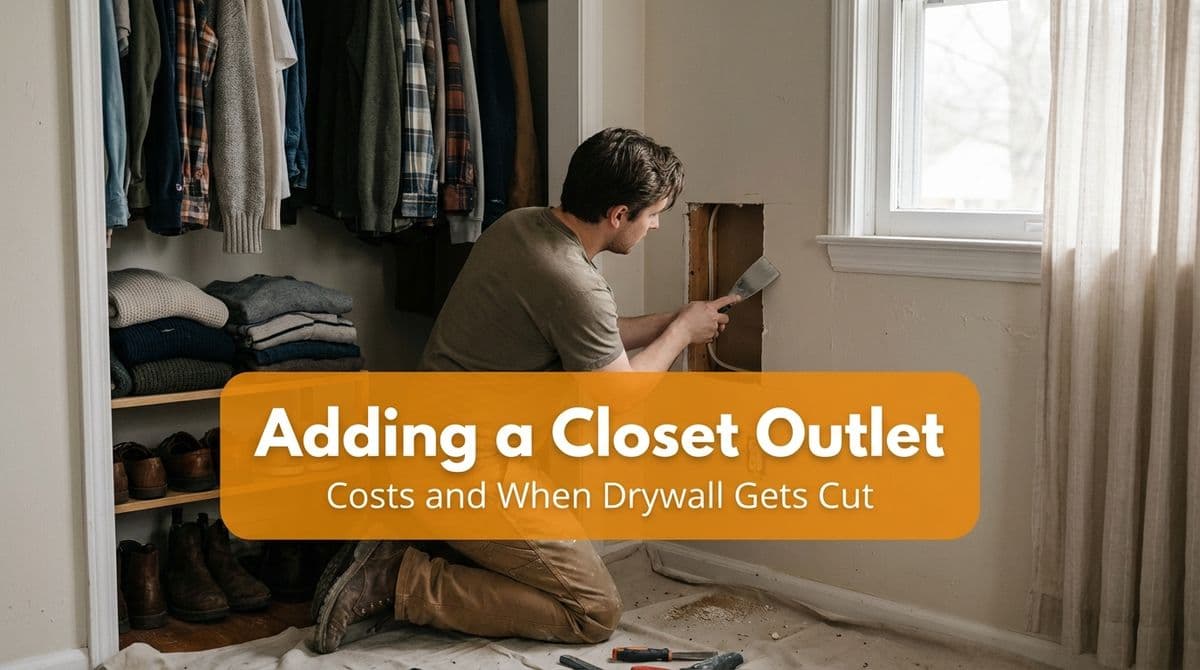 Adding a Closet Outlet: Costs and When Drywall Gets Cut image