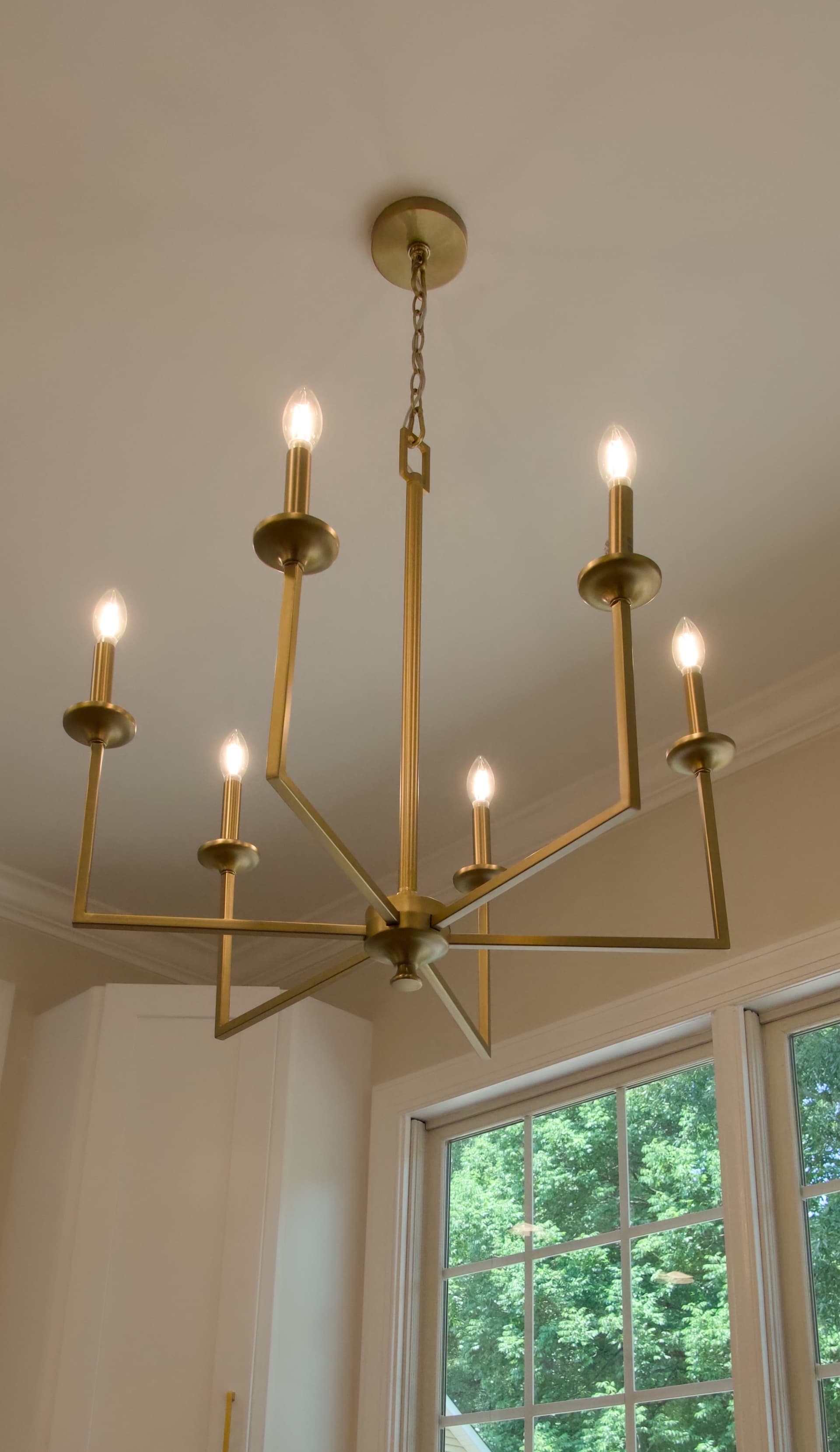 Brass Chandelier Installation for a Wake Forest Kitchen Remodel image